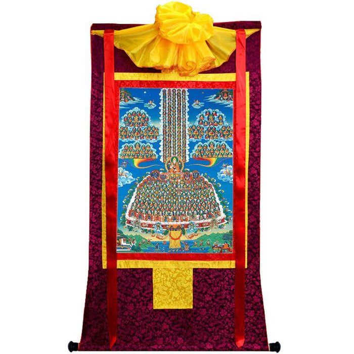 Tsongkhapa's Refuge Tree - Tibetan thangka painting, view 5