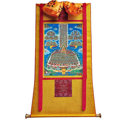 Tsongkhapa's Refuge Tree - Tibetan thangka painting, view 6