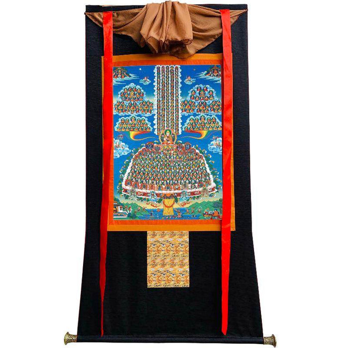 Tsongkhapa's Refuge Tree - Tibetan thangka painting, view 8