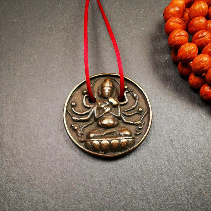 Usnisa Vijaya,Victory Dharani,1.4" - Tibetan Buddhist art, front view