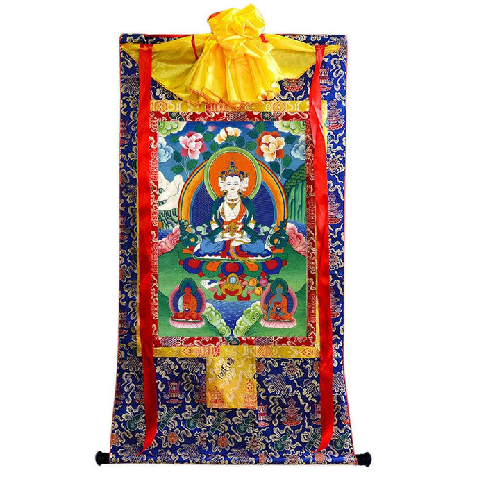 Vairocana - Mahavairocana - 18th Century - Tibetan thangka painting, view 4