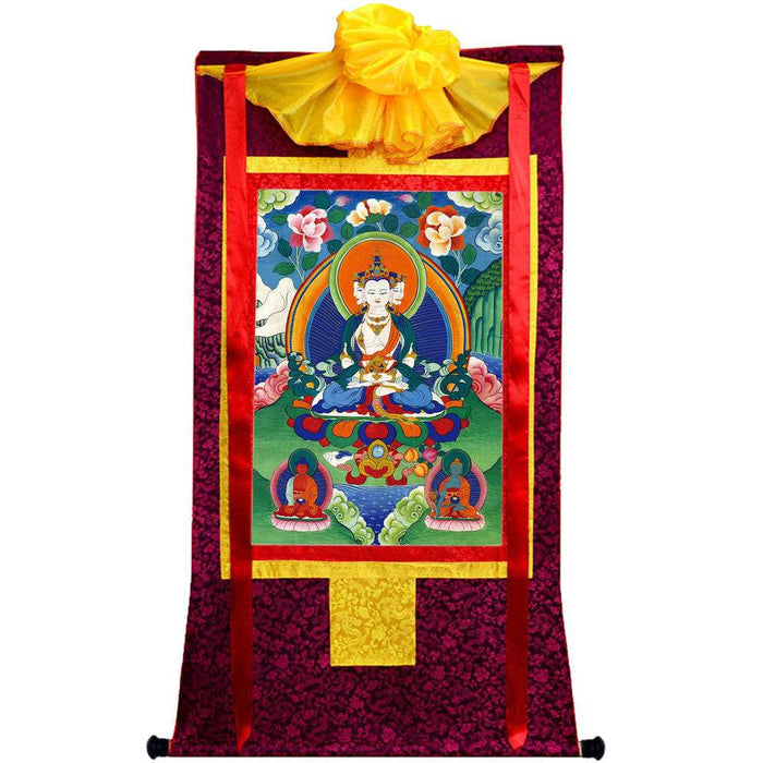 Vairocana - Mahavairocana - 18th Century - Tibetan thangka painting, view 5