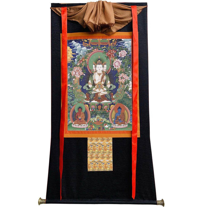 Vairocana - Mahavairocana - 18th Century - Tibetan thangka painting, view 8