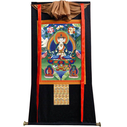 Vairocana - Mahavairocana - 18th Century - Tibetan thangka painting, view 8