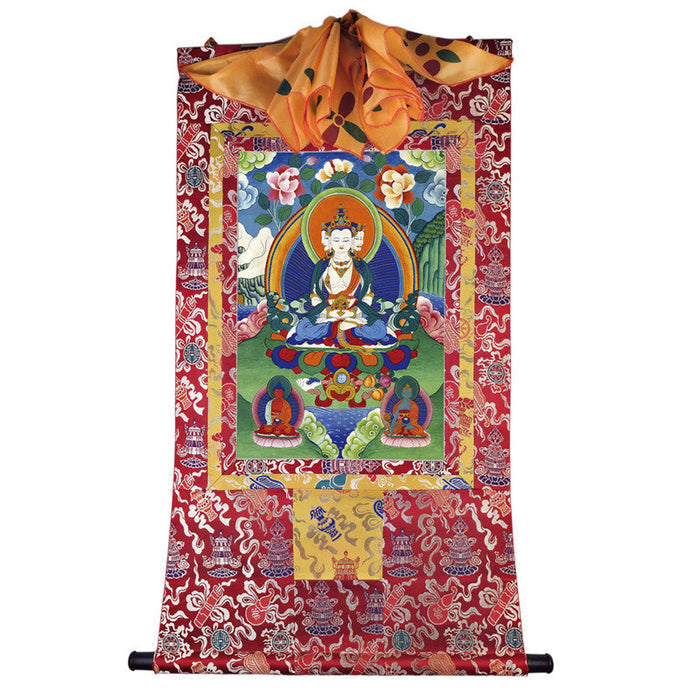 Vairocana \ Mahavairocana Image - Tibetan thangka painting, view 7