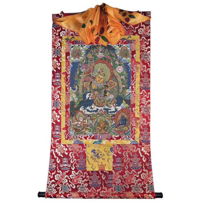 Vaisravana Image - Tibetan thangka painting, view 7