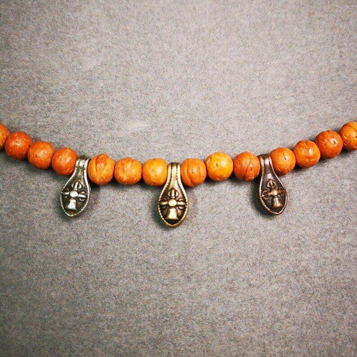 Vajra Bell Bum Counter Clip - Tibetan Buddhist vajra, front view