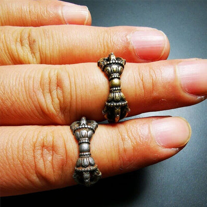 Vajra Ring,Buddhist Protection Jewelry 2.16" - Tibetan Buddhist vajra, view 6
