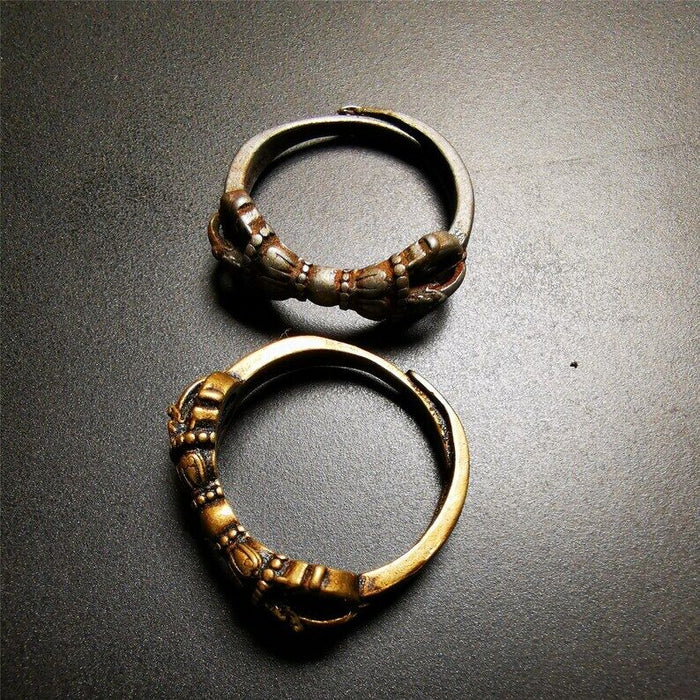 Vajra Ring,Buddhist Protection Jewelry 2.16" - Tibetan Buddhist vajra, view 8