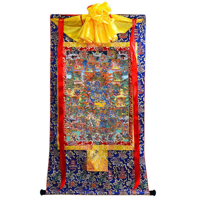 Vajrakilaya - Dorje Phurba - Tibetan thangka painting, view 4