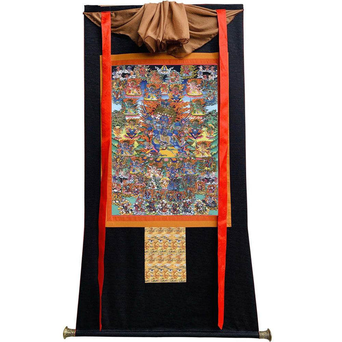 Vajrakilaya - Dorje Phurba - Tibetan thangka painting, view 8
