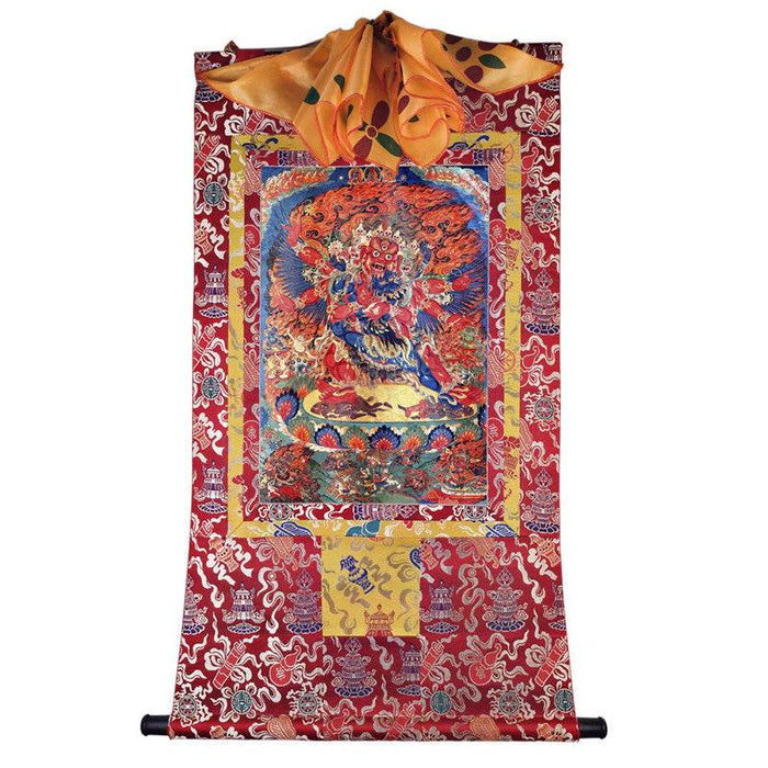 Vajrakilaya in Yab Yum Image - Tibetan thangka painting, view 7