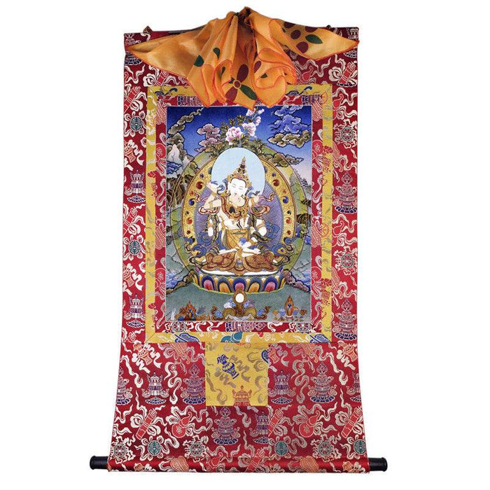Vajrasatva in Yab Yum Image - Tibetan thangka painting, view 7