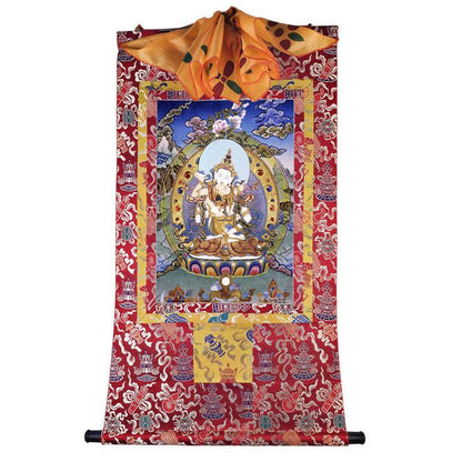 Vajrasatva in Yab Yum Image - Tibetan thangka painting, view 7