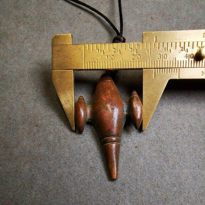 Vintage Shankha Divine Conch Badge,Tibetan Buddhist Protective Amulet Pendant - Tibetan Buddhist amulet, view 7