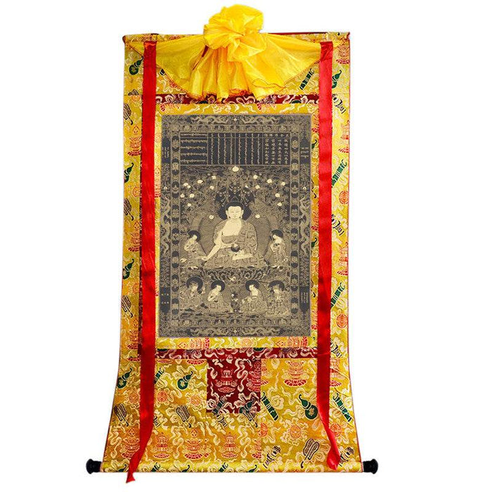 Visvabhua Buddha Image - Tibetan thangka painting, view 8