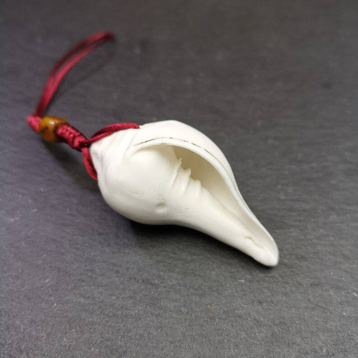 White Conch Shankha 2.2" - Tibetan Buddhist art, view 5
