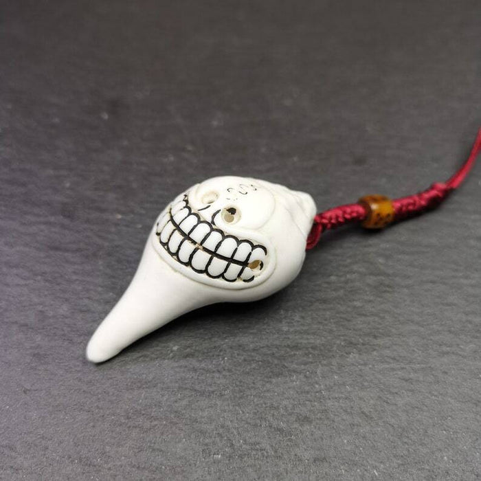 White Conch Shankha 2.2" - Tibetan Buddhist art, view 6