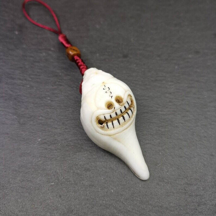 White Conch Shankha 2.36" - Tibetan Buddhist art, view 4