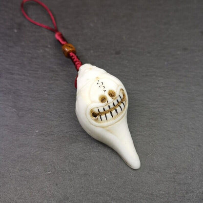 White Conch Shankha 2.36" - Tibetan Buddhist art, view 4