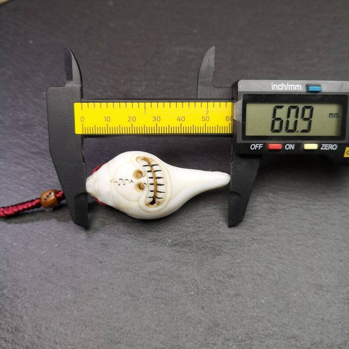 White Conch Shankha 2.36" - Tibetan Buddhist art, view 8