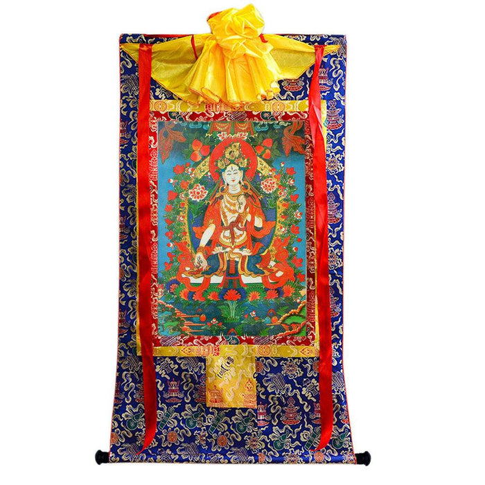 White Tara - Tibetan thangka painting, view 4