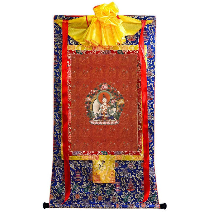 White Tara - Tibetan thangka painting, view 4