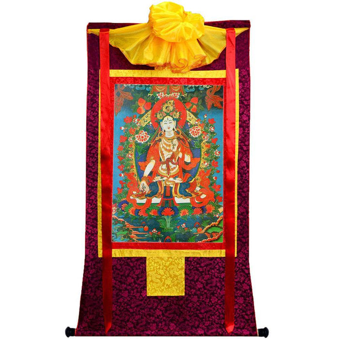 White Tara - Tibetan thangka painting, view 5