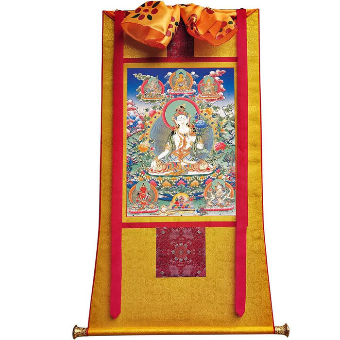White Tara - Tibetan thangka painting, view 6