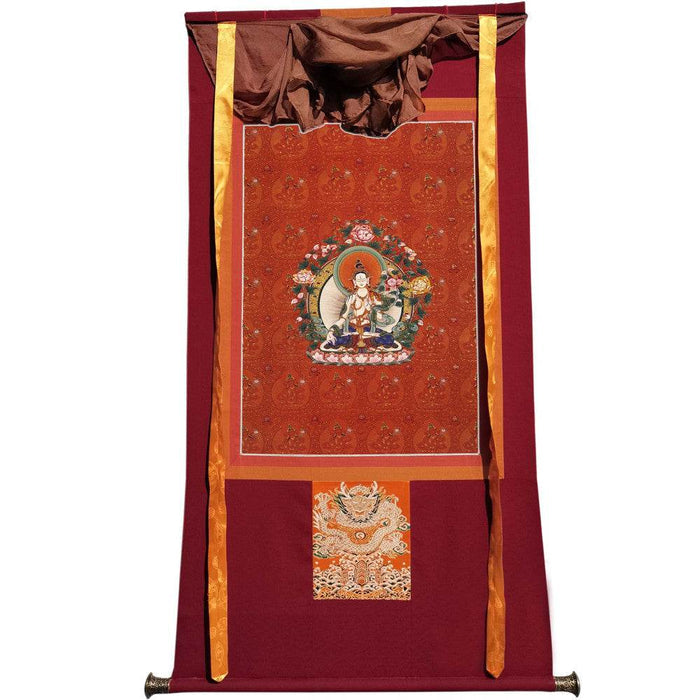 White Tara - Tibetan thangka painting, view 7