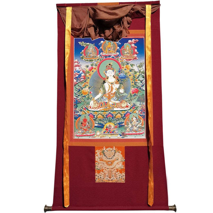 White Tara - Tibetan thangka painting, view 7