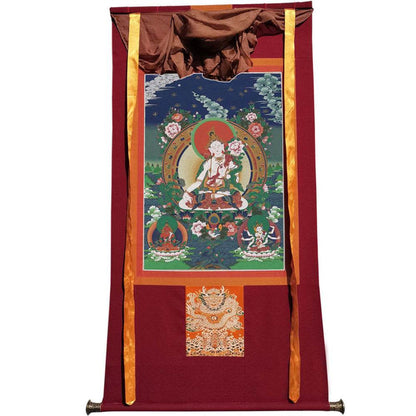 White Tara - Tibetan thangka painting, view 7
