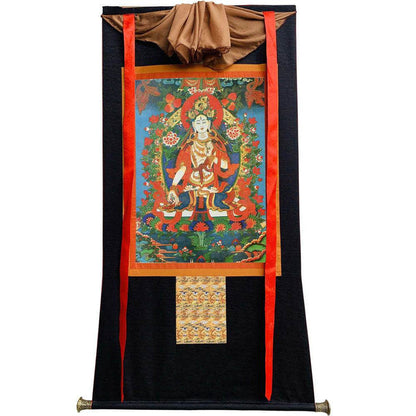 White Tara - Tibetan thangka painting, view 8