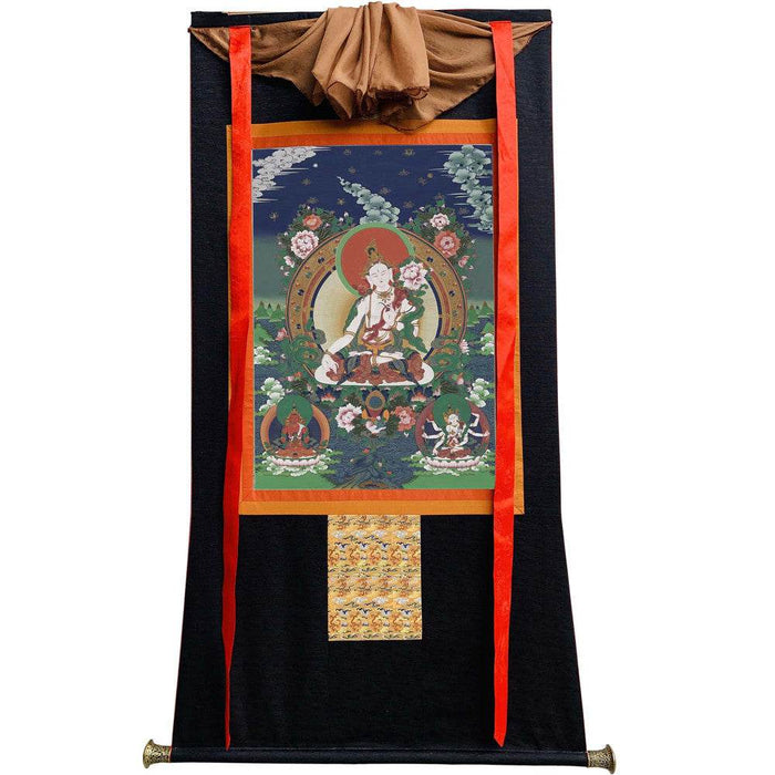 White Tara - Tibetan thangka painting, view 8
