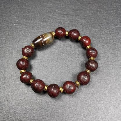 Wrist Mala, Bodhi Seed Beads Bracelet - Tibetan Buddhist mala beads, view 4