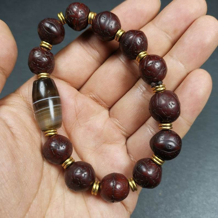 Wrist Mala, Bodhi Seed Beads Bracelet - Tibetan Buddhist mala beads, view 6