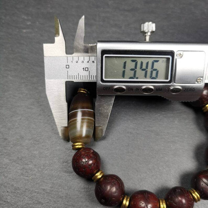Wrist Mala, Bodhi Seed Beads Bracelet - Tibetan Buddhist mala beads, view 8