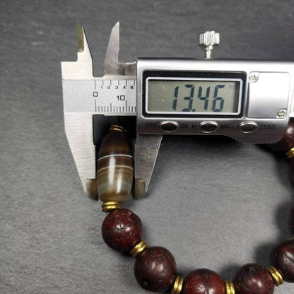 Wrist Mala, Bodhi Seed Beads Bracelet - Tibetan Buddhist mala beads, view 8
