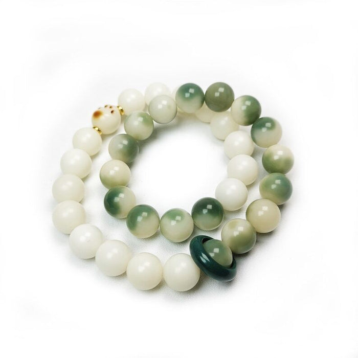 Wrist Mala, Bracelet Prayer Bead 16" Length - Tibetan Buddhist mala beads, front view