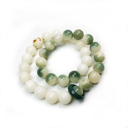 Wrist Mala, Bracelet Prayer Bead 16" Length - Tibetan Buddhist mala beads, front view