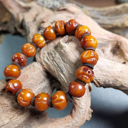 Wrist Mala Bracelet,10mm Skull - Tibetan Buddhist mala beads, view 4