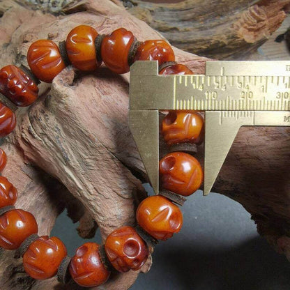 Wrist Mala Bracelet,10mm Skull - Tibetan Buddhist mala beads, view 5