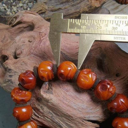 Wrist Mala Bracelet,10mm Skull - Tibetan Buddhist mala beads, view 6