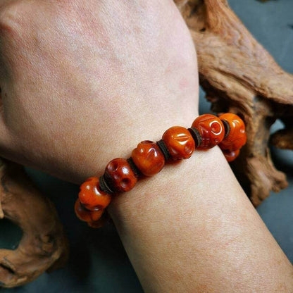 Wrist Mala Bracelet,10mm Skull - Tibetan Buddhist mala beads, view 7
