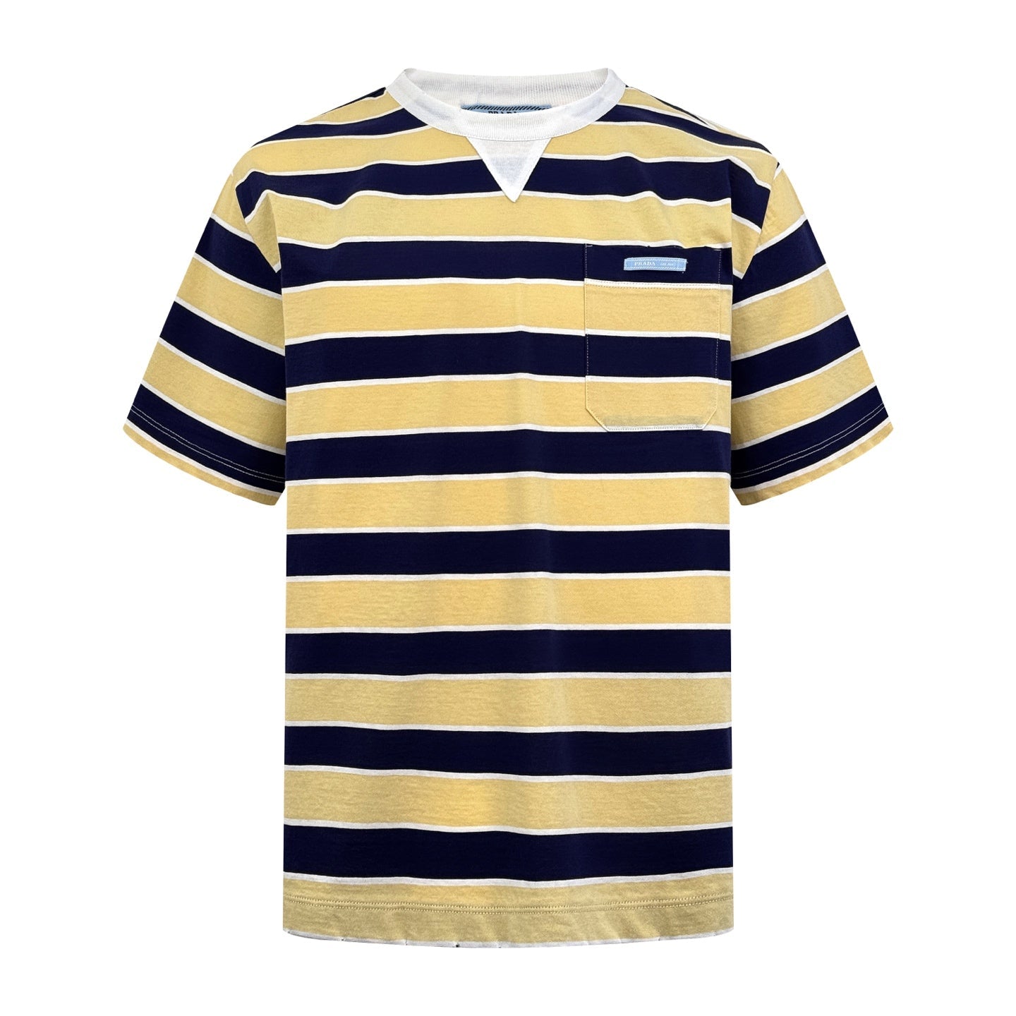2026 New Triangle Brand Striped Short-Sleeved T-Shirt with Pockets (CC952-A20)
