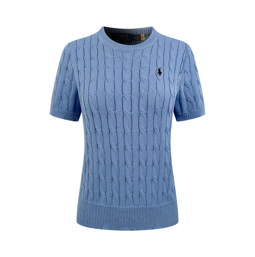 2026 Women’s RL Twisted-Knit Short-Sleeved Jumper (FF720)
