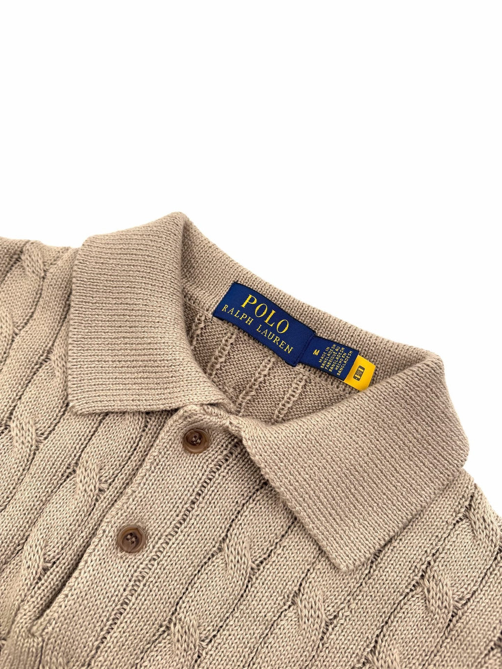 2026 Women's RL Cable-Knit Polo Neck Sweater (FF719)