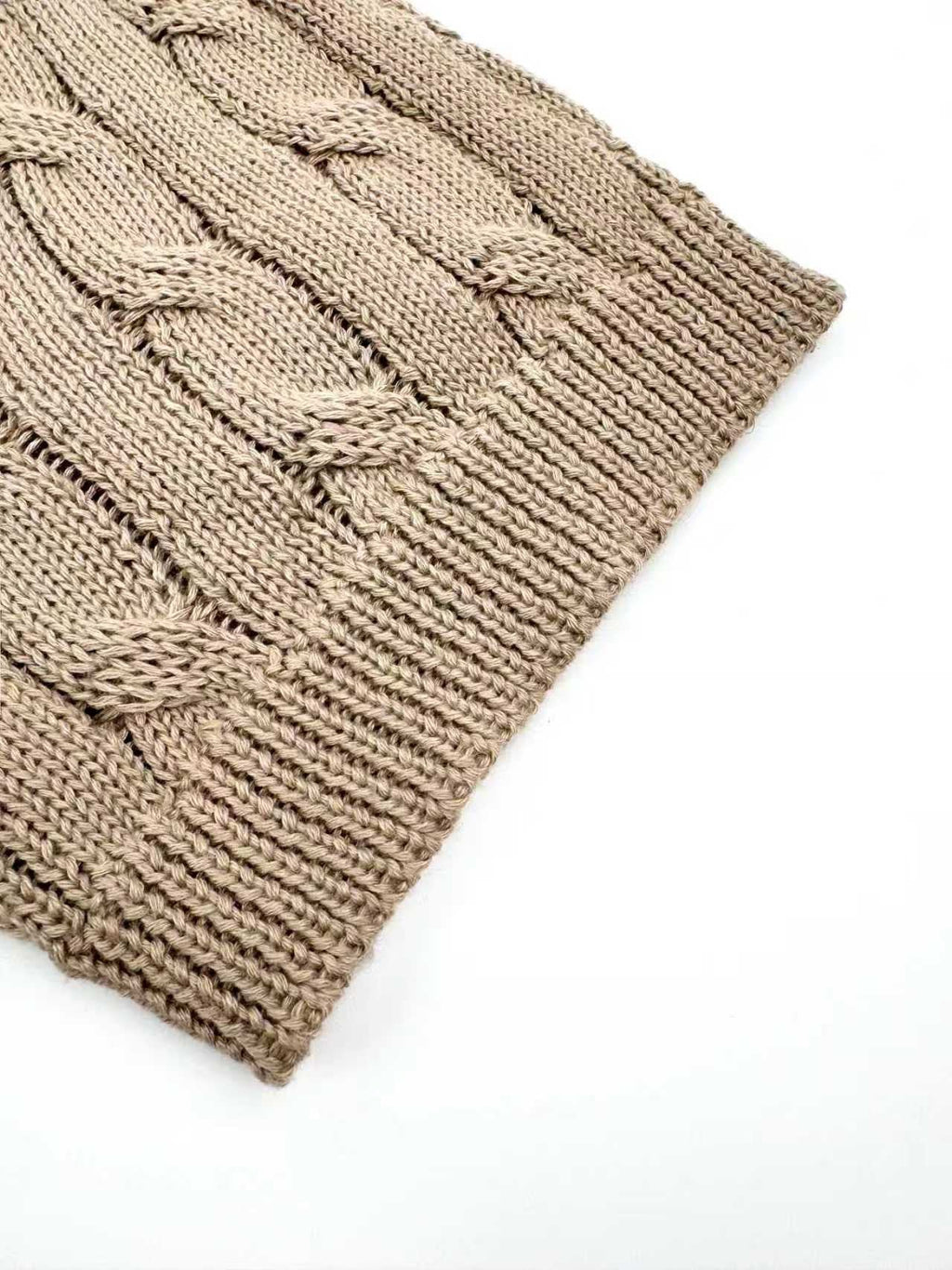 2026 Women's RL Cable-Knit Polo Neck Sweater (FF719)