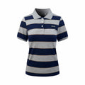 2026 Women’s Striped Polo Shirt with MM Logo (FF707)