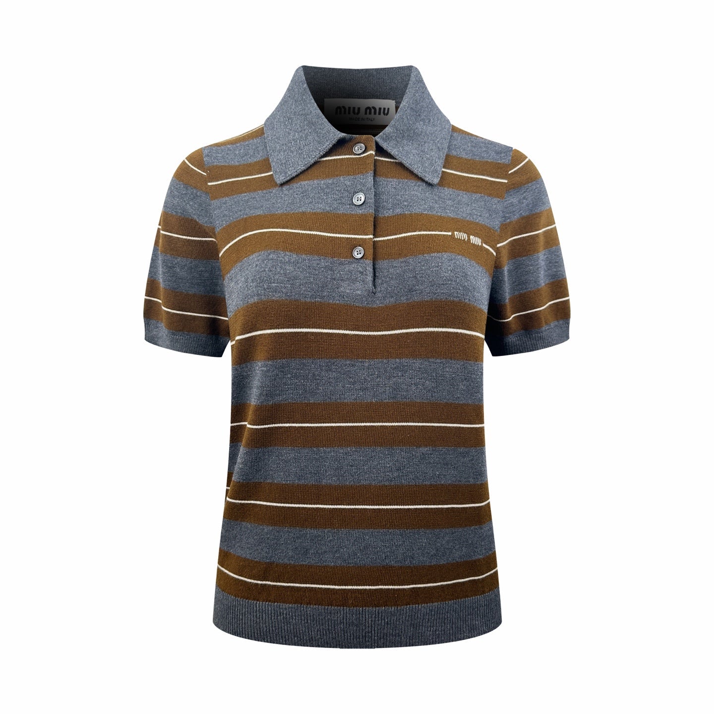 2026 Women’s MM Logo Jacquard Striped Jumper  (FF711)